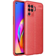 Bezos Reno 5 Lite Kılıf Auto Focus Kapak - Kırmızı