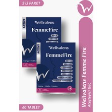 Wellvalens FemmeFire 60 Tablet İkili Paket | Kadınlara Özel Bitkisel Enerji ve Zindelik Desteği
