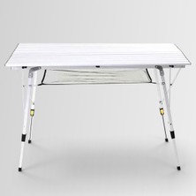 Funky Chairs Funky Chaırs Elite Xl Alüminyum Teleskopik Ayaklı Kamp Piknik Masası - Gri