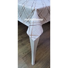 Sercan Kahverengi krem kareli kırışmaz yıldız Desen Kaymaz astarlı silinebilir yumuşak fantastik Pvc Muşamba Masa Örtüsü