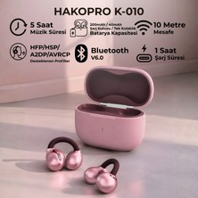Hakopro V6.0 Bluetooth, Kablosuz, Mikrofonlu Ergonomik Gövdeli Kulak Içi Kulaklık K-010P
