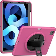 Bezos iPad 2022 10.9 (10.nesil) Kılıf Hand Strap Tablet Kılıfı - Pembe