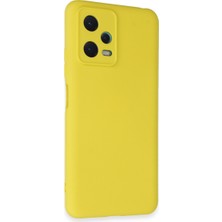 Bezos Redmi Note 12 5g Kılıf Nano Içi Kadife Silikon - Sarı