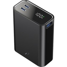 Bezos PW501 20.000 Mah Dijital Göstergeli 2 Adet 45W Type-C ve 22.5W USB Çıkışlı Şarj Pd Hızlı Şarj Powerbank - Siyah