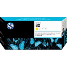 Hp C4823A (80) Eski Tarihli Sarı Orjinal Baskı Kafası ve Kafa Temizleyici