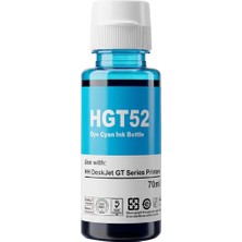 Bezos Hp GT52C **kutusuz** MOH54A Mavi Şişeli Mürekkep  70ML