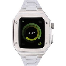 Bezos Watch 44MM Metal Petek Kasalı Kordon - Gümüş