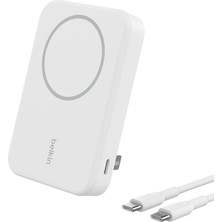 Belkin Boostcharge Pro Kablosuz Powerbank 8000MAH, Qi2, Magsafe Uyumlu Taşınabilir Şarj Cihazı + Dah