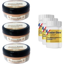 Bezos Three Brand 50 ml Arnavut Aklık Kremi 3 Adet + Russıan Glare Tüy Dökücü Azaltıcı Merhem 50 ml 3 Ad