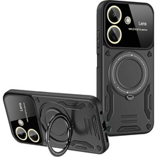 Bezos Redmi 13C Kılıf Joy Lens Standlı Kapak - Siyah