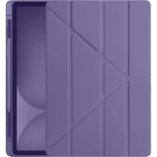 Bezos iPad Pro 11 (2024) Kılıf Kalemlikli Hugo Tablet Kılıfı - Mor