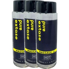 Bezos Süper Pure Extase Massage Oil 600 ml Aromalı Masaj Yağı x 3 Adet