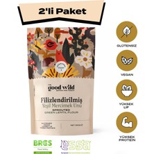 The Good Wild Filizlendirilmiş Yeşil Mercimek Unu | Glutensiz Un | Vegan | Yüksek Lif | Glutensiz Ürün | 2X300 gr
