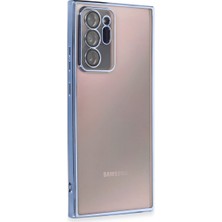 Bezos Galaxy Note 20 Ultra Kılıf Razer Lensli Silikon - Açık Mavi