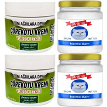 Bezos Çörek Otu Rahatlatıcı Krem 2X100 ml - Snow Kitten Menthol Balm 2X50 ml