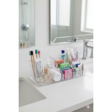 Bezos Şeffaf Akrilik Banyo Kozmetik Düzenleyici Organizer 13X22X8 cm