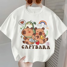 BarsDepo Capybara Tişört, Premıum Kalite Unisex Çocuk / Yetişkin