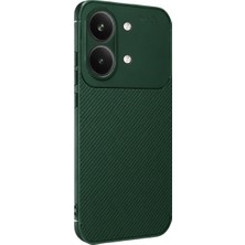 Bezos Poco X8 Pro Max Auto Focus Karbon Kapak - Koyu Yeşil