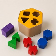 Bezos 3D Baskı Montessori Şekil Eşleştirme Kutusu - Eğitici Geometrik Zekâ Oyuncağı