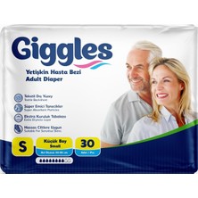 Renas Store Giggles Yetişkin Bel Bağlamalı Hasta Bezi Small 30'lu 1 Paket 30 Adet