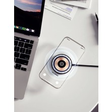 Turgaylar Teknoloji 15W Şeffaf Tasarım Magsafe Kablosuz Şarj Cihazı – Güçlü Manyetik ve Type-C Girişli