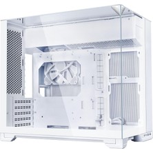 Lian Li O11 Vision-M Mid-Tower Pc Kasası Beyaz | 3 Taraflı Temperli Camlı Modüler Çift Bölmeli Tasar
