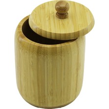 Bezos Ahşap Bambu Kapaklı Şekerlik 9 cm