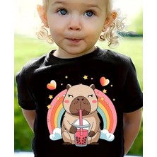 BarsDepo Capybara Tişört, Premıum Kalite Unisex Çocuk / Yetişkin