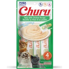 Inaba Ciao Churu Cream Ton Balıklı ve Tavuklu Kedi Ödülü 4 x 14 gr