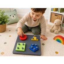 Bezos 3D Baskı Montessori Şekil Eşleştirme Oyunu - Eğitici Ince Motor Beceri Seti