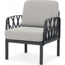 Novussi Garda Sofa Koltuk Tekli-Gri Minderli