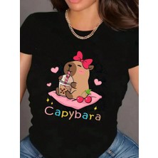 BarsDepo Capybara Tişört, Premıum Kalite Unisex Çocuk / Yetişkin