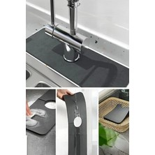 Chermik Su Emici Sihirli Lavabo Kenar Matı Musluk Altı Kurulama Mutfak Banyo Evye Su Tutucu Mat  38X13 cm