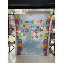 Promisebackdrop2 Okulumda Ilk Günüm 150X200 Kumaş Pano Okul Etkinlik