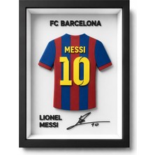 Sonvadi Lionel Messi Barcelona. Finali Forma Imzalı Çerçeve Hediyelik 14X22 cm