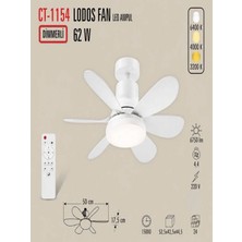 Cata CT-1154 Lodos Fan LED Ampul 62W