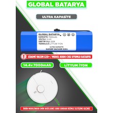 Global Batarya Xiaomi Vacuum X20 + Uyumlu Robot Süpürge Batarya 14.4V 7000MAH Li-Ion Pil (Ultra Kapasite)