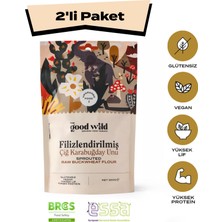 The Good Wild Filizlendirilmiş Çiğ Karabuğday Unu | Glutensiz Un | Vegan | Yüksek Lif | Glutensiz Ürün | 2X300 gr