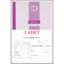 TAN EXPRESS 3 Adet Apartman Makbuzu Otocopyli 2/50 2 Nüsha 14X20 cm