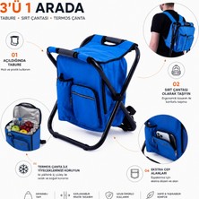 Katlanabilir Soğutuculu Sırt Çantalı Tabure - Argeus Chillpack - Mavi