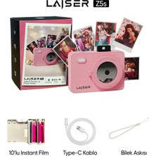 Laiser  Z5S Instant Kamera ve Fotoğraf Yazıcısı - Şipşak Fotoğraf Makinesi -Pembe