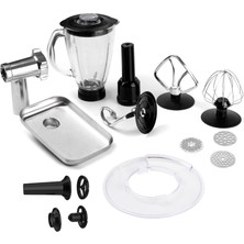 Yui M120 Multi Fonksiyonel 3'ü Bir Arada Kıyma Setli ve Blender Özellikli Stantlı Mikser - Kırmızı -