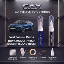 CAXCOLORS Desert Island Blue  Rötüş Boyası ve Premium Rötüş Seti (25 ml Boya + 25 ml Vernik + Ekipmanlar)