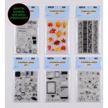 Giftmoda Silikon Çerçeve ve Etiket Scrapbook Mühür Seti