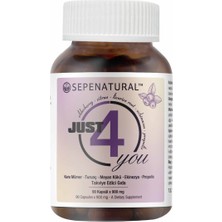 Sepe Natural Just 4 You Kara Mürver, Propolis, Turunç, Meyan Kökü, Ekinezya Ekstreleri 90 Kapsül x 900 mg SEPE