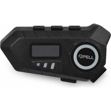 PELL Y30 Motosiklet Kask Kulaklık RGB Işıklı Radyolu, Kablosuz Motor Intercomu