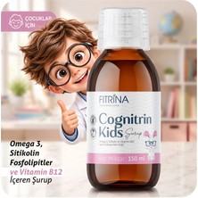 Fıtrina Cognitrin Kids Omega 3 DHA Sitikolin Fosfatidilserin ve B12 İçeren Cam Şişe Çocuk Şurubu 150 mL