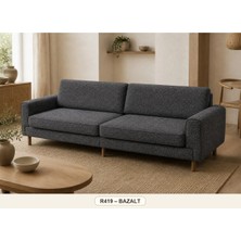 Rolivs Mokka Dörtlü Koltuk 280X90 cm Doğal Doku Bazalt