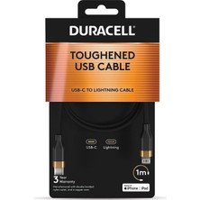 Duracell 1m Usb-C To Lightning 30W Örgülü Data Kablosu - Siyah