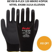 Beybi Arge Toptan B-FLEX120 Mikro Köpük Nitril Eldiven 12 Adet No 10 Xl